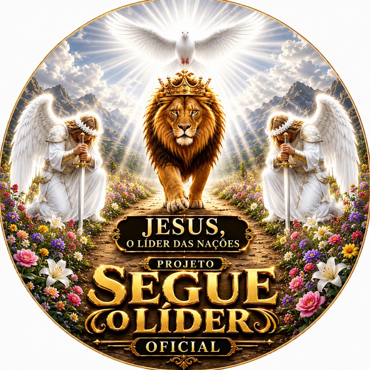 Logomarca oficial do PROJETO SEGUE O LÍDER OFICIAL — Jesus, o Líder das Nações